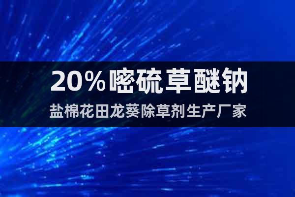 20%嘧硫草醚鈉鹽棉花田龍葵除草劑生產(chǎn)廠家