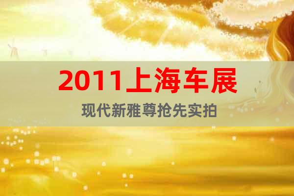 2011上海車展 現(xiàn)代新雅尊搶先實(shí)拍