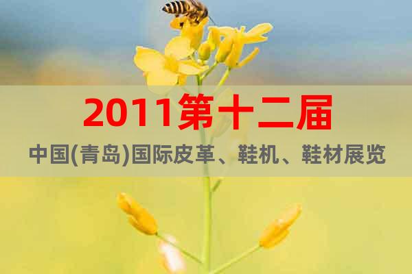 2011第十二届中国(青岛)国际皮革、鞋机、鞋材展览会