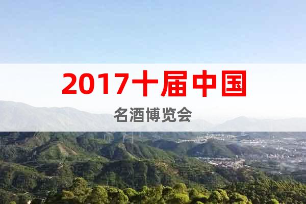 2017十届中国名酒博览会