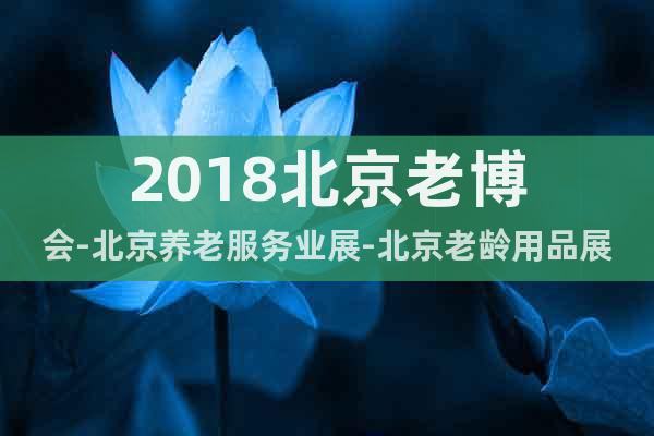 2018北京老博會-北京養(yǎng)老服務業(yè)展-北京老齡用品展-輪椅展