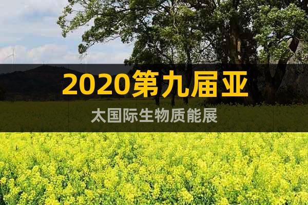 2020第九屆亞太國際生物質(zhì)能展