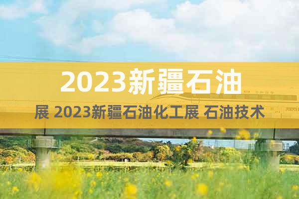 2023新疆石油展 2023新疆石油化工展 石油技術(shù)展