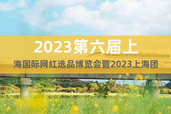 2023第六届上海国际网红选品博览会暨2023上海团长博览会