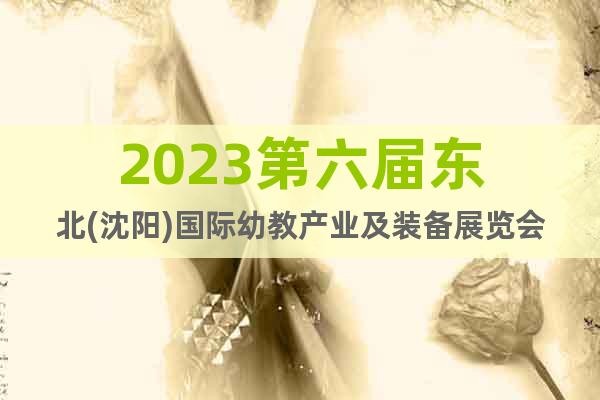 2023第六届东北(沈阳)国际幼教产业及装备展览会