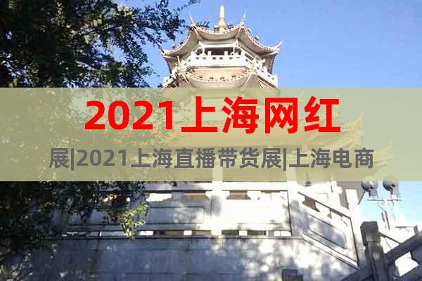 2021上海網(wǎng)紅展|2021上海直播帶貨展|上海電商展