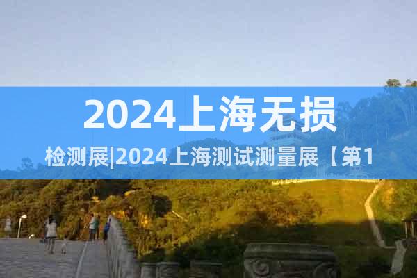 2024上海无损检测展|2024上海测试测量展【第18届】