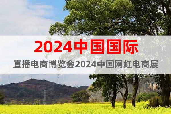 2024中国国际直播电商博览会2024中国网红电商展