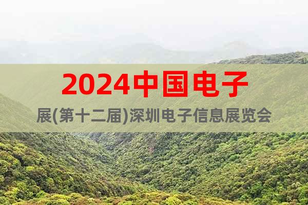 2024中国电子展(第十二届)深圳电子信息展览会