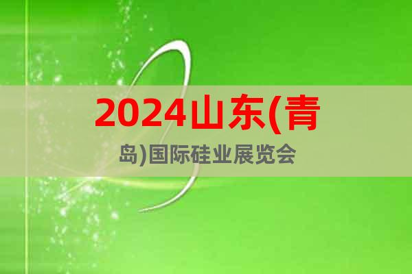 2024山东(青岛)国际硅业展览会