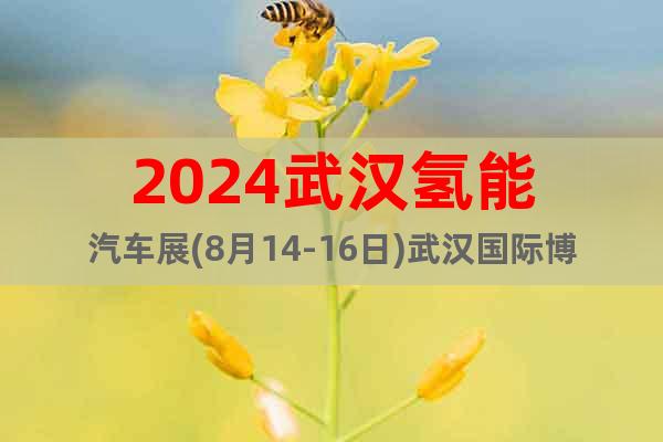 2024武漢氫能汽車展(8月14-16日)武漢國際博覽中心