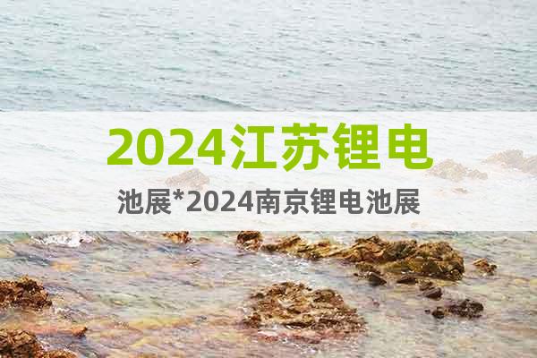 2024江蘇鋰電池展*2024南京鋰電池展