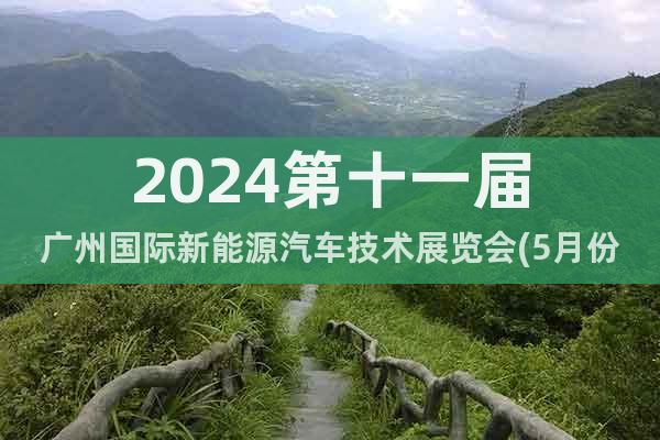 2024第十一届广州国际新能源汽车技术展览会(5月份)
