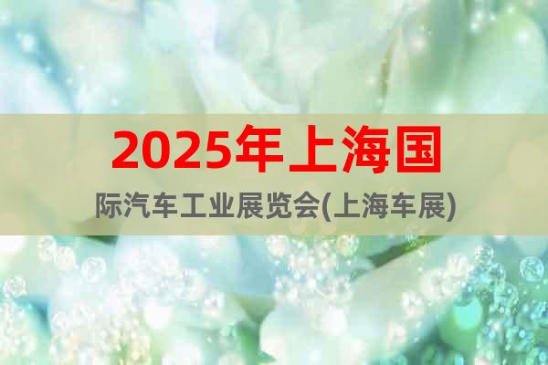 2025上海車展,汽車行業新趨勢!