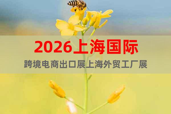 2026上海國(guó)際跨境電商出口展上海外貿(mào)工廠展