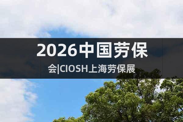 2026中國勞保會|CIOSH上海勞保展