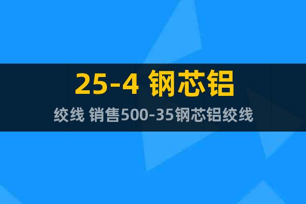 25-4 鋼芯鋁絞線 銷售500-35鋼芯鋁絞線