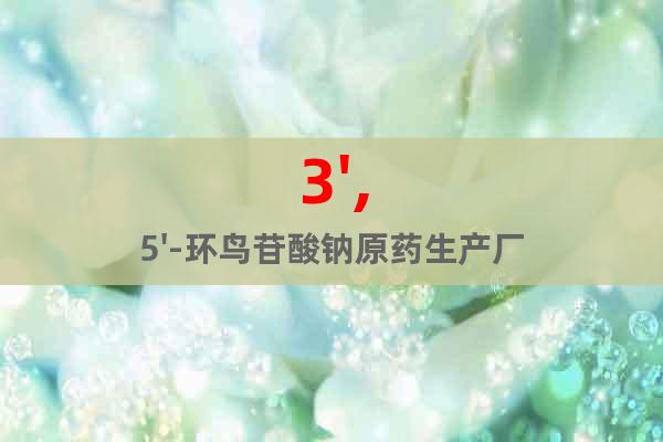 3',5'-環(huán)鳥(niǎo)苷酸鈉原藥生產(chǎn)廠家【今日/資訊】