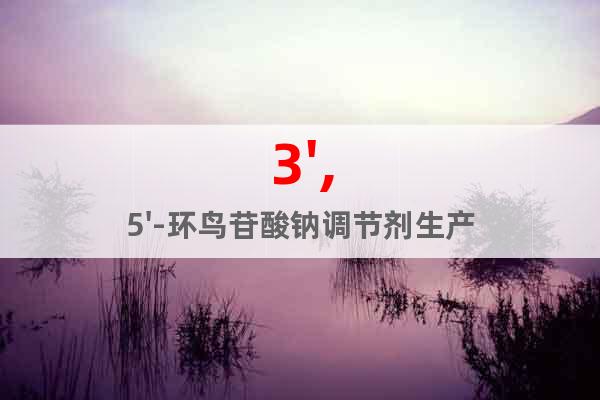 3',5'-環(huán)鳥苷酸鈉調(diào)節(jié)劑生產(chǎn)廠家供應(yīng)商【湖北博藍(lán)化工公司