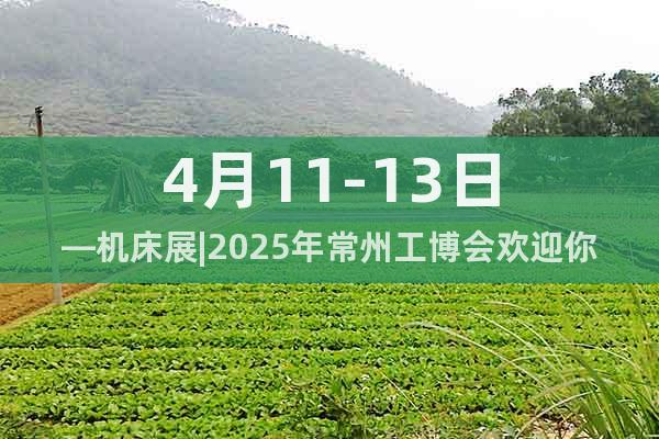 4月11-13日—機床展|2025年常州工博會歡迎你！