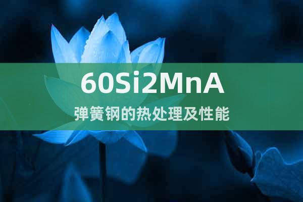 60Si2MnA	彈簧鋼的熱處理及性能