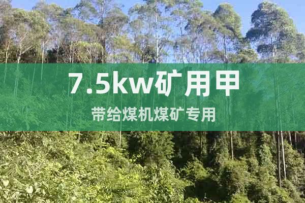7.5kw礦用甲帶給煤機(jī)煤礦專用