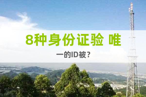 8種身份證驗 唯一的ID被？