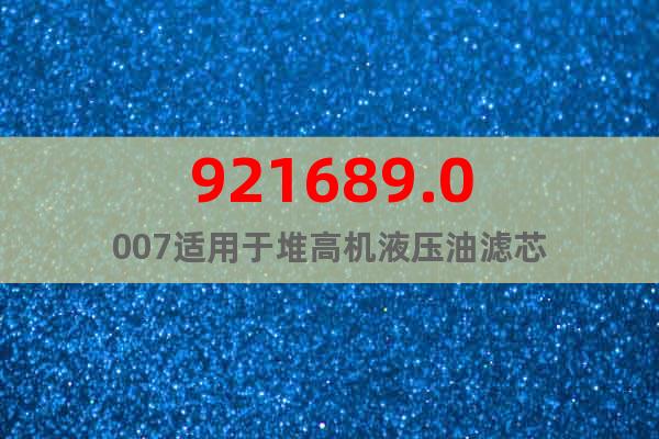 921689.0007适用于堆高机液压油滤芯