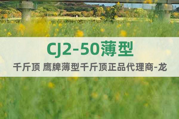 CJ2-50薄型千斤顶 鹰牌薄型千斤顶正品代理商-龙海起重