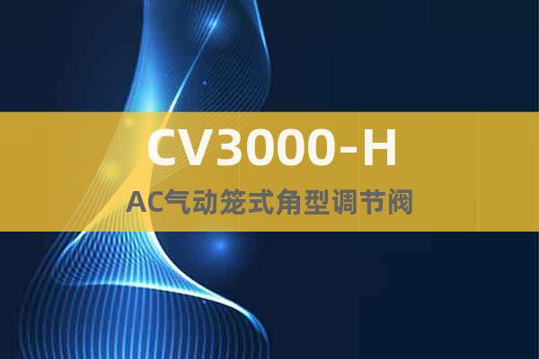 CV3000-HAC氣動籠式角型調(diào)節(jié)閥