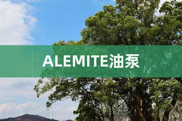 ALEMITE油泵