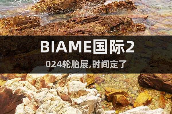 BIAME國際2024輪胎展,時間定了
