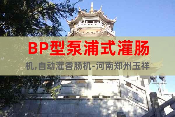 BP型泵浦式灌腸機,自動灌香腸機-河南鄭州玉祥
