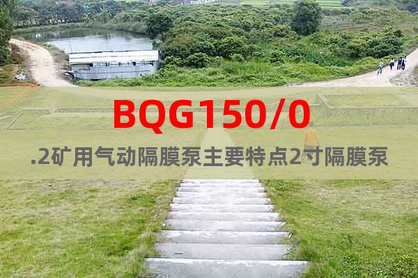 BQG150/0.2礦用氣動隔膜泵主要特點2寸隔膜泵煤礦必備