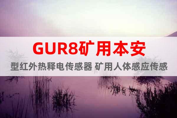GUR8矿用本安型红外热释电传感器 矿用人体感应传感器