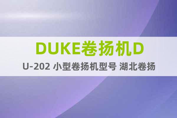 DUKE卷?yè)P(yáng)機(jī)DU-202 小型卷?yè)P(yáng)機(jī)型號(hào) 湖北卷?yè)P(yáng)機(jī)