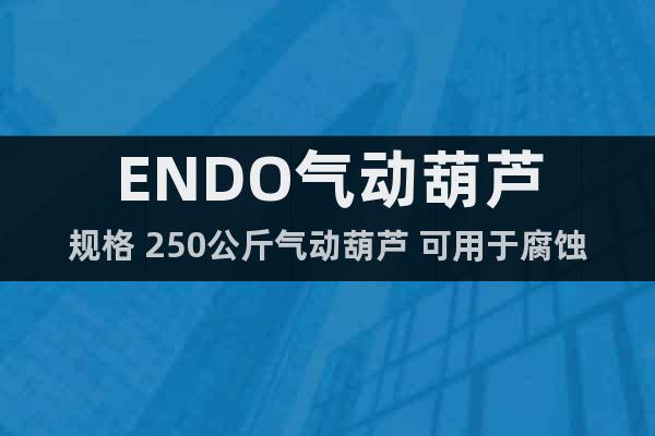 ENDO气动葫芦规格 250公斤气动葫芦 可用于腐蚀性环境