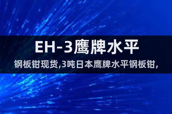 EH-3鷹牌水平鋼板鉗現(xiàn)貨,3噸日本鷹牌水平鋼板鉗,江蘇