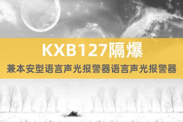 KXB127隔爆兼本安型語(yǔ)言聲光報(bào)警器語(yǔ)言聲光報(bào)警器