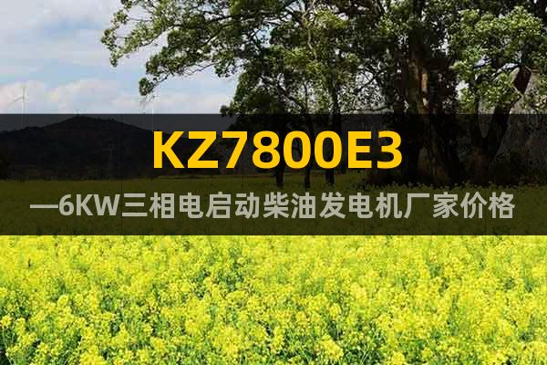 KZ7800E3—6KW三相电启动柴油发电机厂家价格