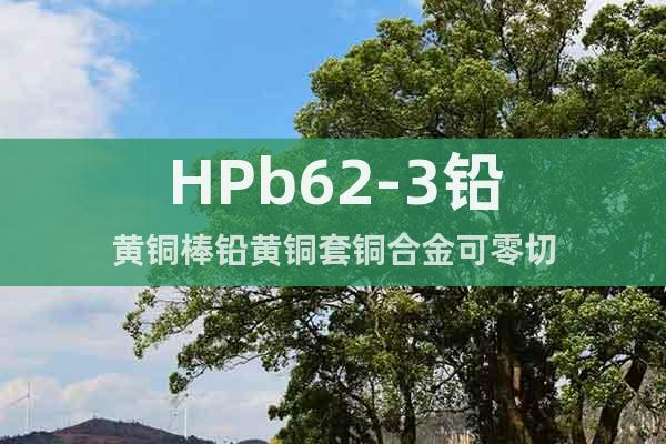 HPb62-3鉛黃銅棒鉛黃銅套銅合金可零切