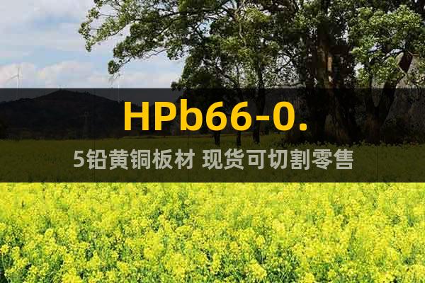 HPb66-0.5铅黄铜板材 现货可切割零售