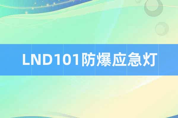 LND101防爆应急灯