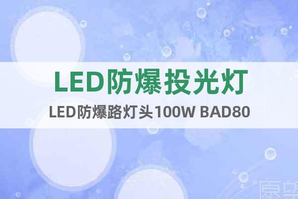 LED防爆投光灯LED防爆路灯头100W BAD808-L2