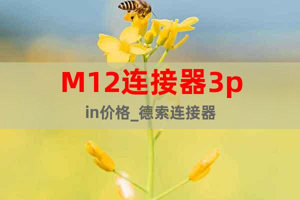 M12连接器3pin价格_德索连接器