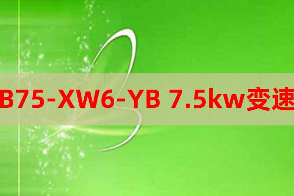 MB75-XW6-YB 7.5kw變速器