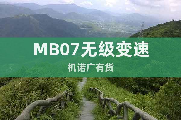MB07無級(jí)變速機(jī)諾廣有貨