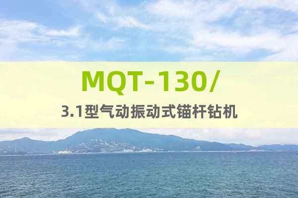 MQT-130/3.1型气动振动式锚杆钻机