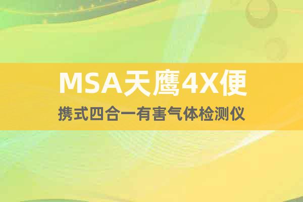 MSA天鹰4X便携式四合一有害气体检测仪