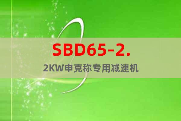 SBD65-2.2KW申克稱專用減速機